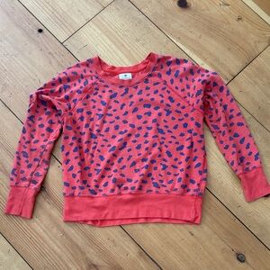 Sundry Size 1 Coral Red Leopard Print Sweatshirt